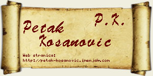 Petak Kosanović vizit kartica
